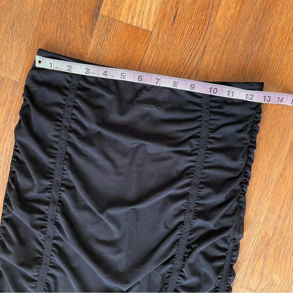 Sheer Mesh Maxi Pencil Skirt with Slit - S - Picture 4 of 8